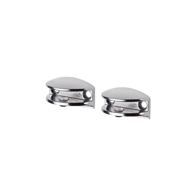 Dolle Flic Silver Metal Shelf Brackets – 1.6" × 1.6" × 0.8", Pack Of 2
