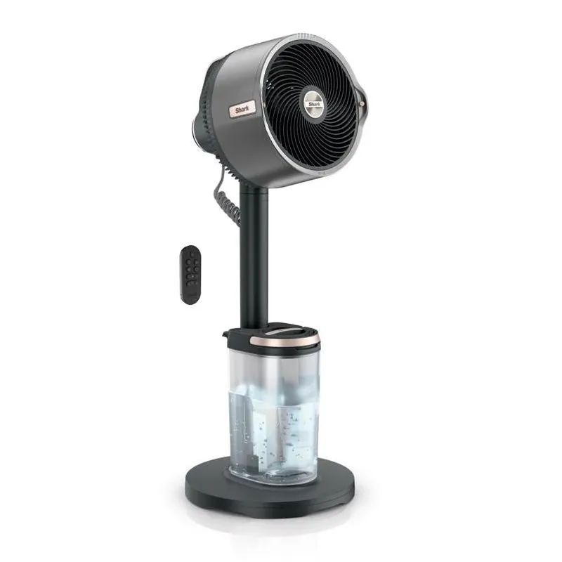 Shark FlexBreeze 36‑in Charcoal Tabletop Misting Fan With Remote, 5‑Speed Oscillating