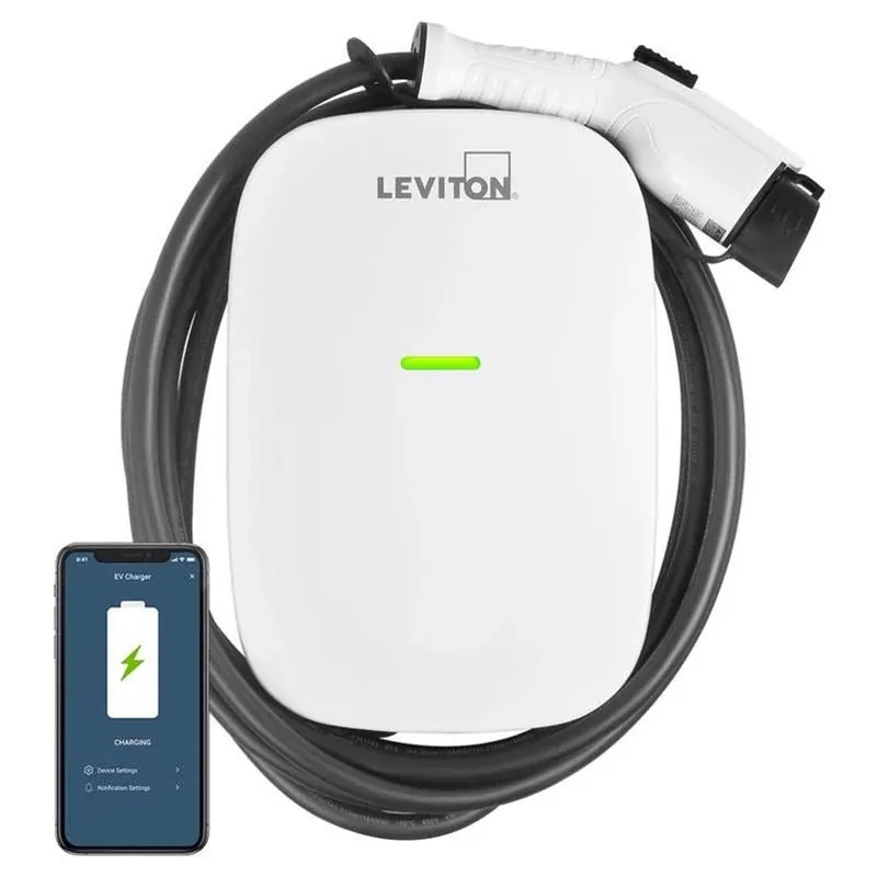 Leviton EV Series 48‑Amp Level 2 Wi‑Fi EV Charger – 240 V, 18‑ft Cable