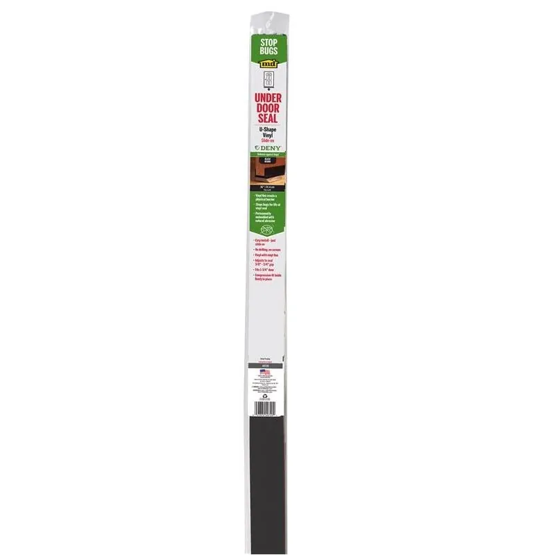 M-D Black Vinyl Under‑Door Seal – 36‑Inch Length, 2‑Inch Width, 1.75‑Inch Thick