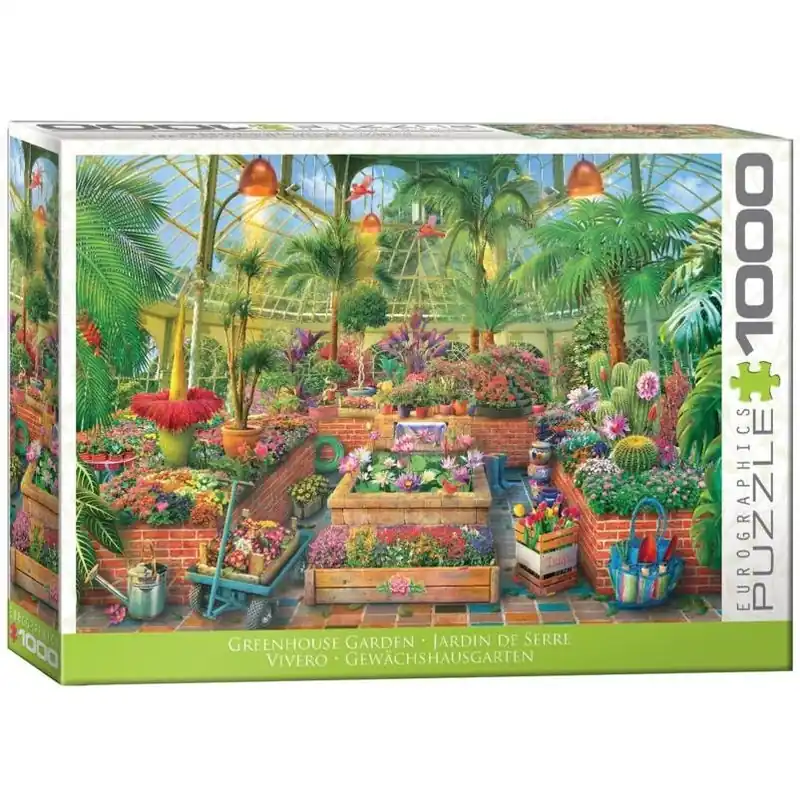 Eurographics 1000‑Piece Multicolored Greenhouse Garden Jigsaw Puzzle