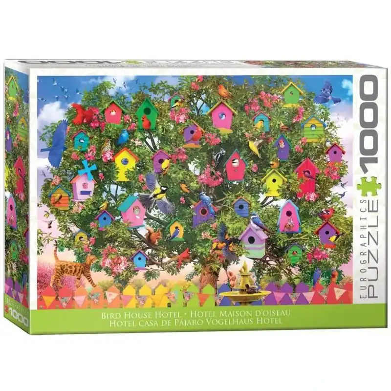 Eurographics Multicolored Bird House Hotel 1000‑Piece Puzzle