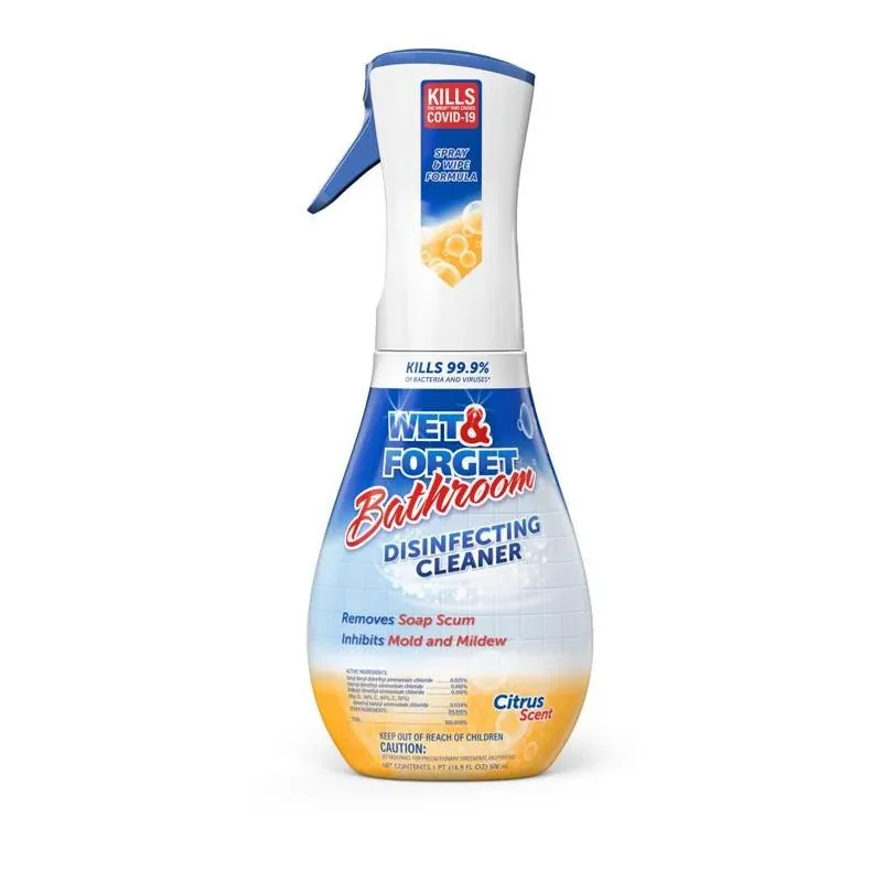 Citrus Foam Bathroom Cleaner – Wet & Forget 16.9 oz Spray