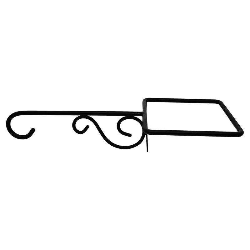 Living Accents Outdoor Black Steel Plant Hangers – 2 Pack, 2.7" Height