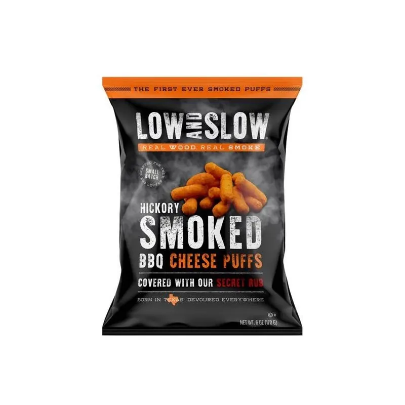Low And Slow Hickory Smoked BBQ Cheese Puffs – 6 oz Bag