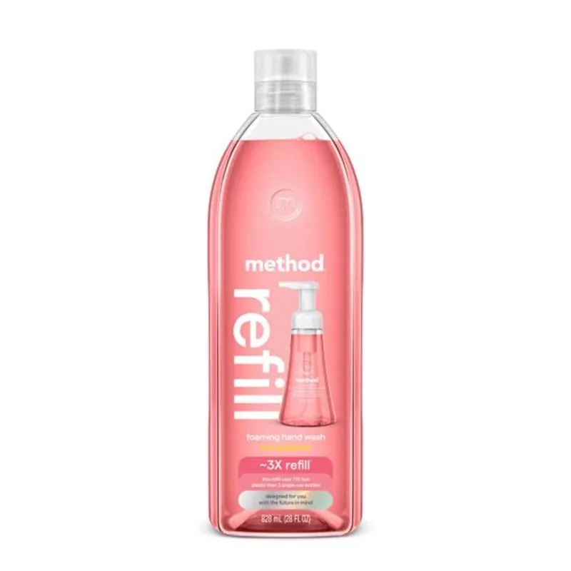 Method Pink Grapefruit Foaming Hand Wash – 28 oz Refillable Bottle