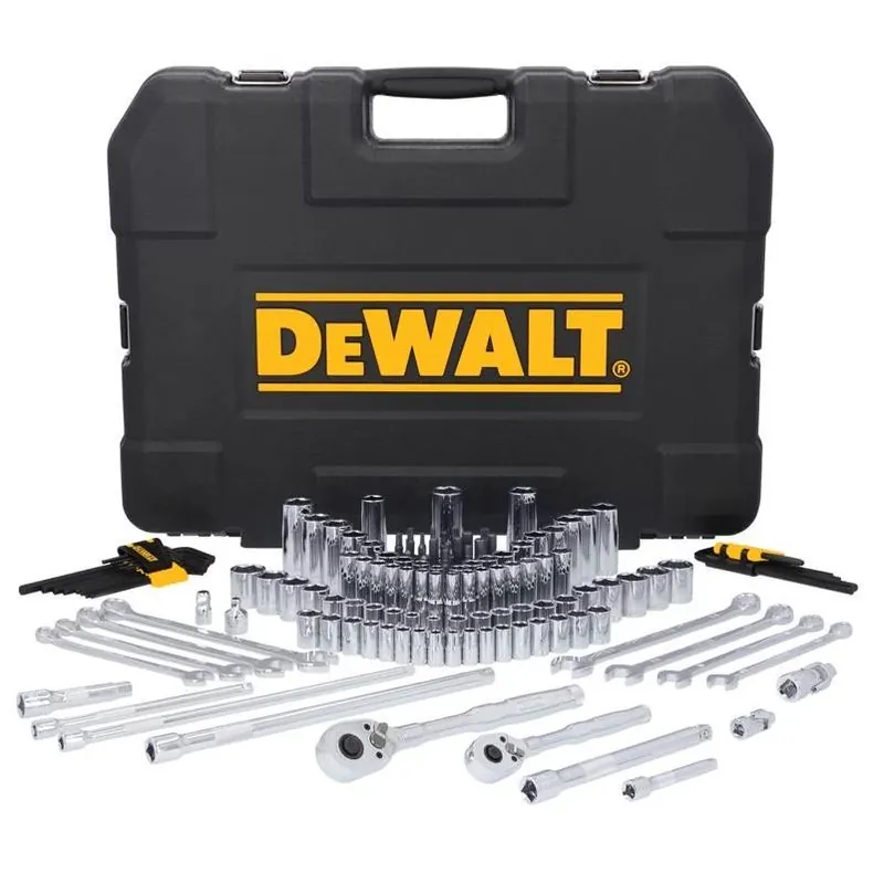 DeWalt ToughSeries 140‑Piece 1/4‑ & 3/8‑in Drive Metric/SAE Mechanic Tool Set – Chrome Vanadium