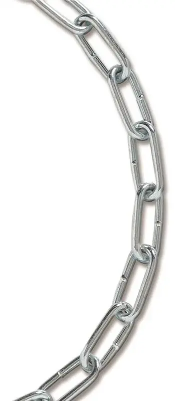 Koch A10822 20‘ Straight Link Coil Chain, 2/0 Low Carbon Steel, Electro-galvanized