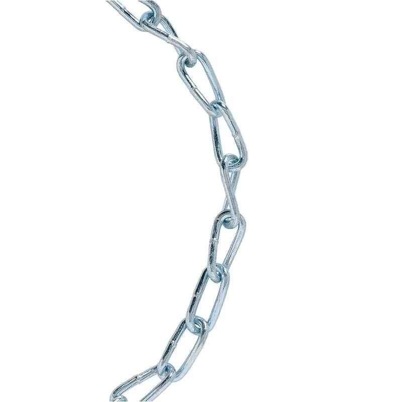 Heavy‑Duty 2/0 Twist‑Link Carbon Steel Coil Chain – 10 ft, 0.21″ Diameter, Galvanized