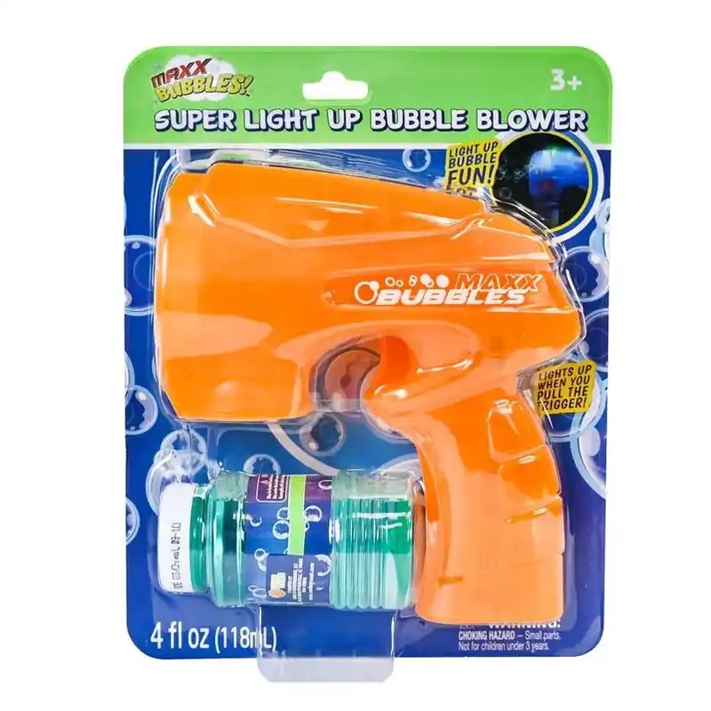Maxx Bubbles Light‑Up Bubble Blaster – Assorted Colors