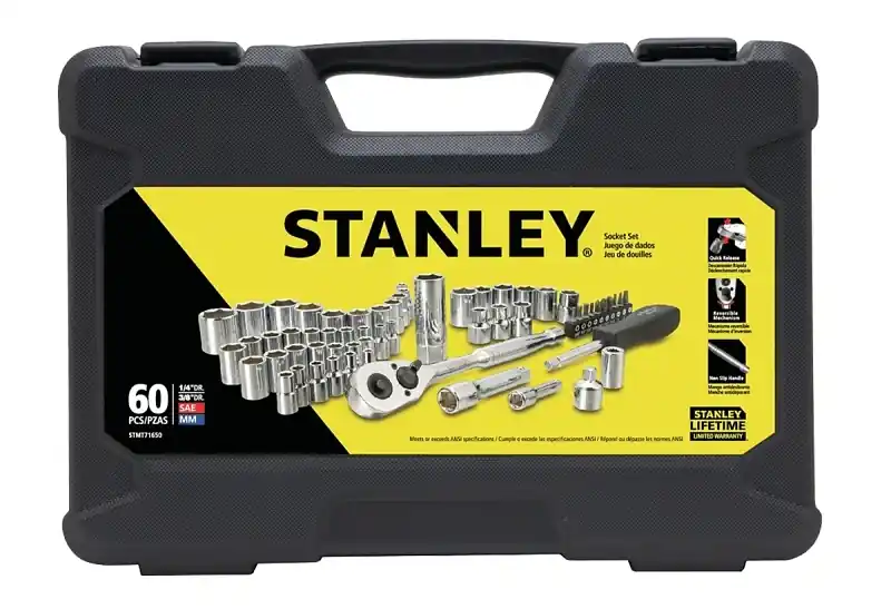 Stmt71650 60-piece Mechanics Socket Set With 72-tooth Ratchet