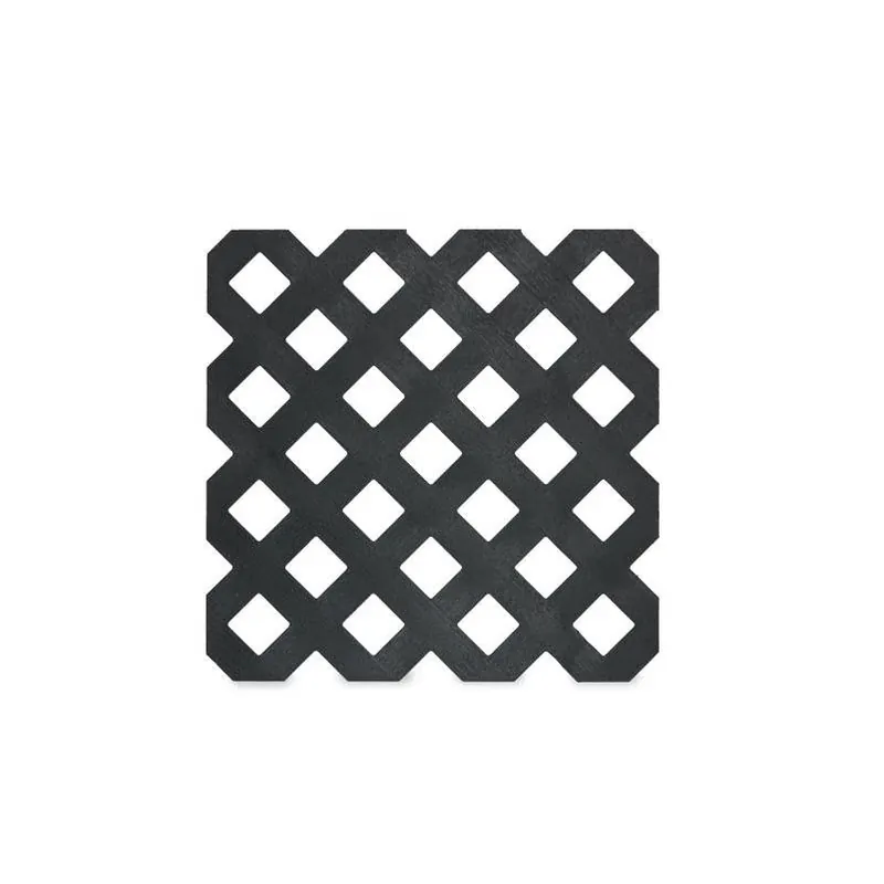 Black 4‑ft × 8‑ft Plastic Lattice Panel – Grid Axcents Outdoor Divider