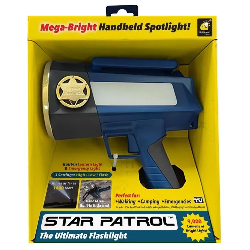 Star Patrol 9000‑Lumen Flashlight – 1‑Piece As Seen On TV