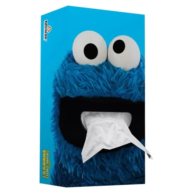 Blowze Sesame Street Cookie Monster Facial Tissues – 124 Count, Blue