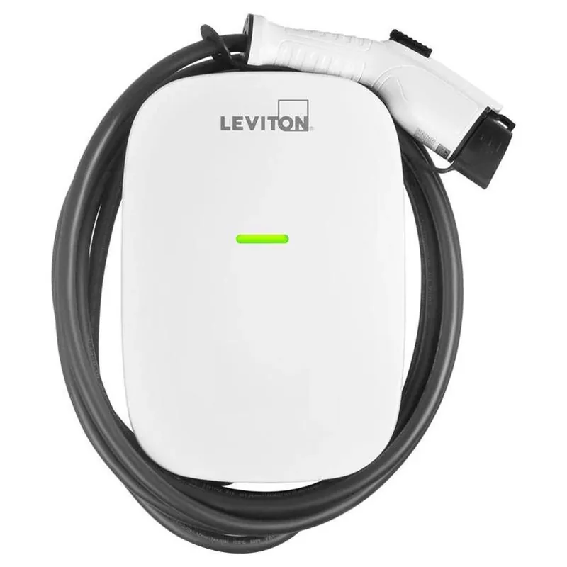 Leviton 32‑Amp Level‑2 EV Charger – 240V Wall‑Mount With RFID & 18‑ft Cable