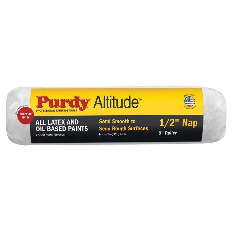 Purdy Altitude 9‑Inch Poly‑Micro ½‑Inch Nap Paint Roller Cover – 1 Pack