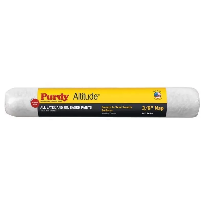 Purdy Altitude 14‑Inch Poly‑Micro Paint Roller Cover – 3/8″ Nap, White, 1‑Pack