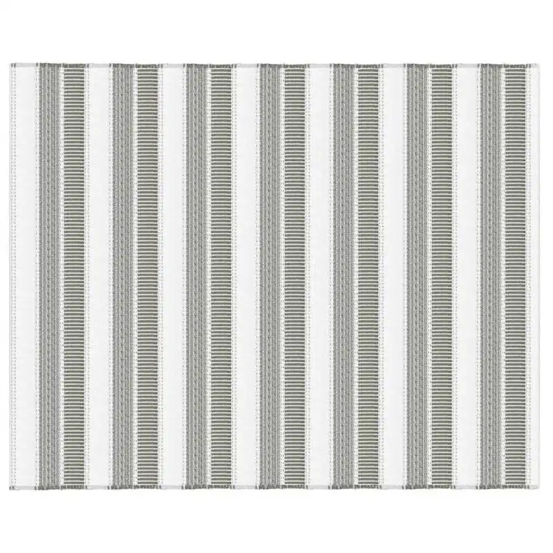 Vivsun Neutral Stripe Polyester Accent Rug – 96" X 120" (8 Ft X 10 Ft)