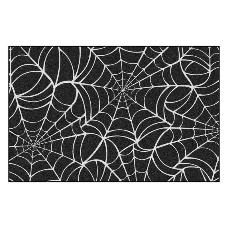 Vibrant Multi‑Color Spider Web Rubber Door Mat – 30" × 20" Indoor/Outdoor Rug