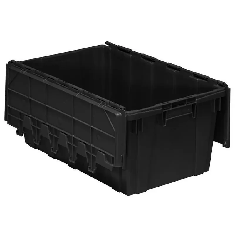 Scepter 17‑Quart Heavy‑Duty Black Hinged‑Lid Storage Tote – Stackable, 100 lb Capacity