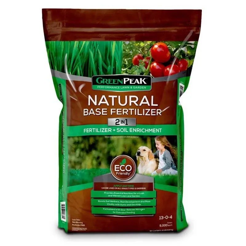 GreenPeak Natural Base All‑Purpose Lawn Fertilizer – 5,000 sq ft Coverage