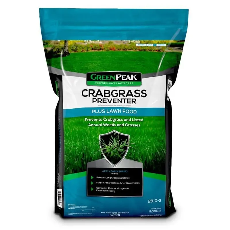 GreenPeak 5,000‑ft² All‑Grass Crabgrass Control Fertilizer – 16 oz Granules