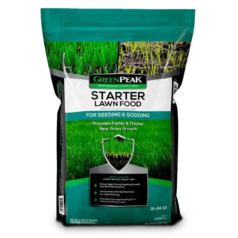 GreenPeak Premium Lawn Starter Fertilizer – 16-24-10 Granules For 5,000 Sq Ft