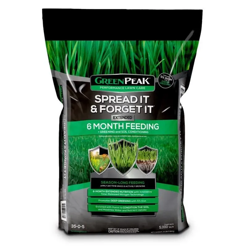GreenPeak 35-0-5 All‑Grass Lawn Fertilizer – 5000 sq ft Coverage