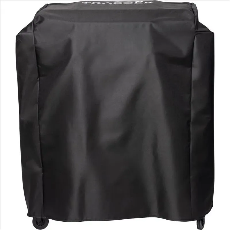 Heavy‑Duty Gray Polyester Grill Cover For Traeger 2‑Zone Full‑Length Models – 4" W X 9.4" D X 13.4" H