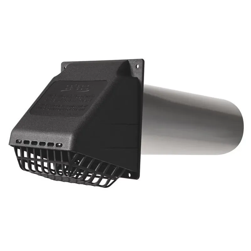 Deflect-O 11‑in. Black/Silver Aluminum & Plastic Dryer Vent Kit – 4‑in. Diameter