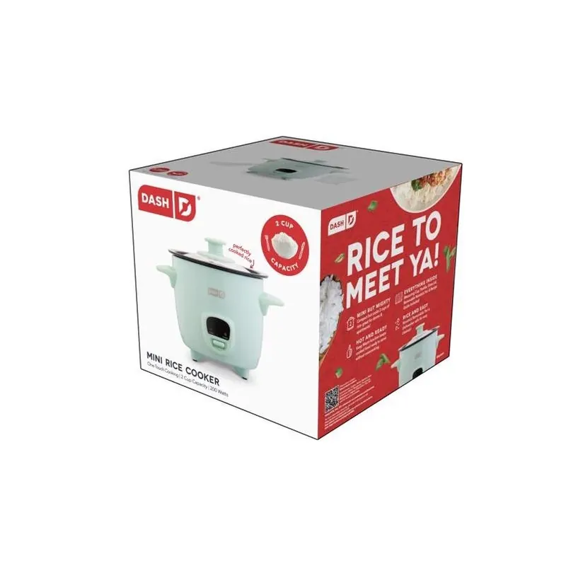 Dash 2‑Cup Blue Rice Cooker – Compact Non‑Stick, Keep‑Warm & Dishwasher‑Safe