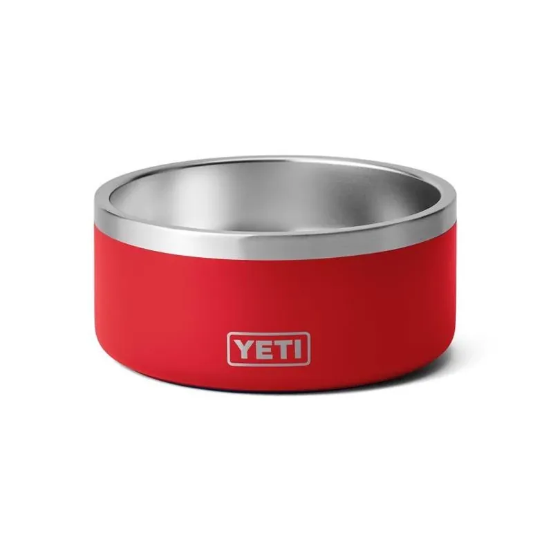 YETI Boomer 8‑Cup Stainless Steel Rescue Red Non‑Slip Pet Bowl