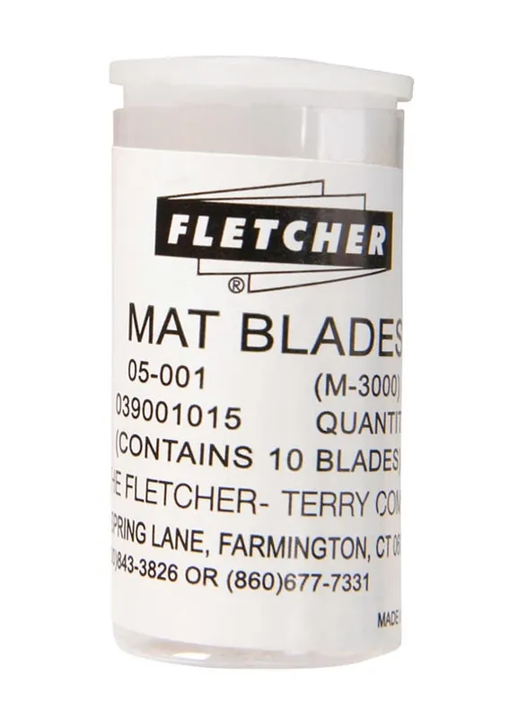 Fletcher‑Terry 0.5‑Inch Single‑Edge Steel Mat Cutting Blades – Pack Of 10