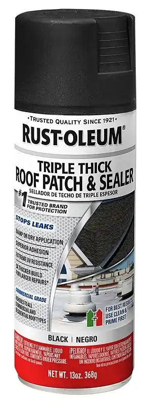 Triple Thick Roof Patch & Sealer, Spray, Black, 12-oz.