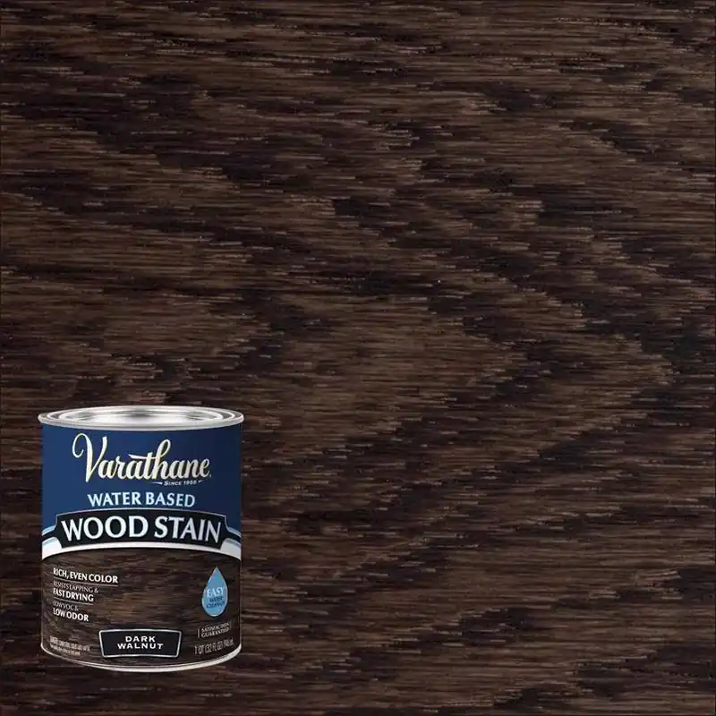 Varathane Dark Walnut Semi‑Transparent Water‑Based Wood Stain – 1 qt