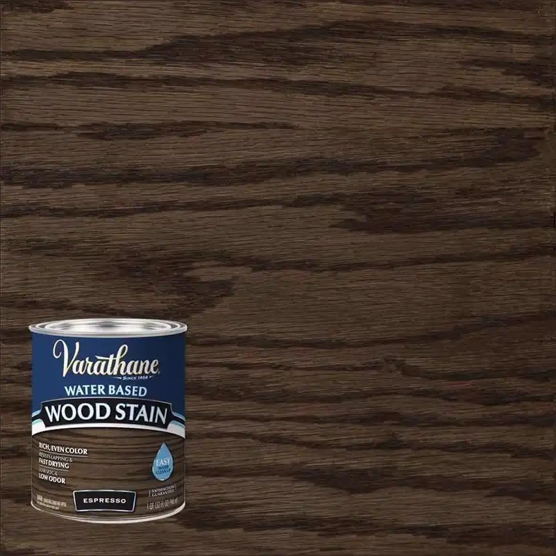 Espresso Semi-Transparent Water-Based Wood Stain – 1 qt – Varathane