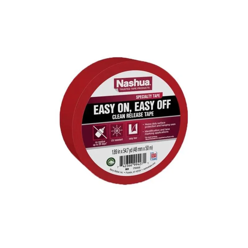 Berry Plastics Nashua Red 1.9" X 55yd Strong‑Adhesion Masking Tape – 1 Roll