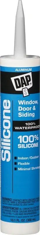 Silicone Rubber Sealant, Aluminum, 9.8-oz.