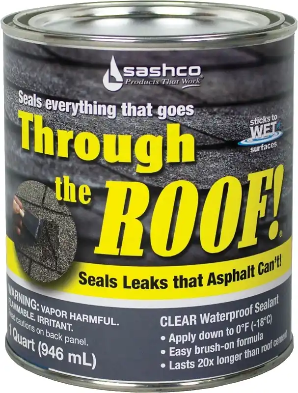 Elastomeric Roof Sealant, Clear, 1-Qt.