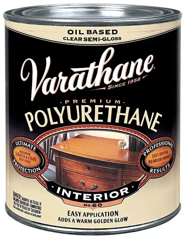 Interior Polyurethane Wood Finish, Oil-Based, Clear Semi-Gloss, 1-Qt.