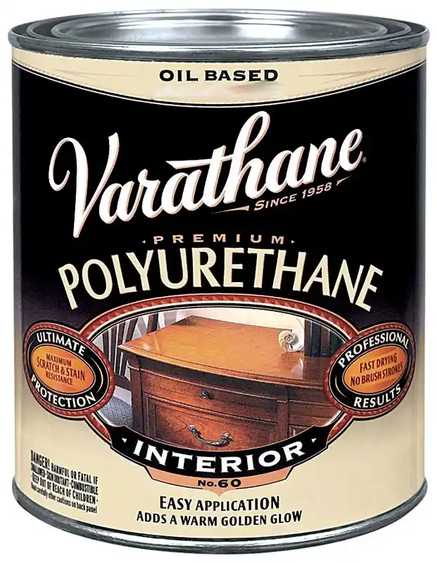 Interior Polyurethane Wood Finish, Oil-Based, Clear Satin, 1-Qt.