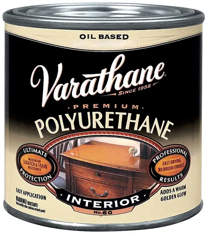 Interior Polyurethane Wood Finish, Oil-Based, Clear Satin, 1/2-Pt.