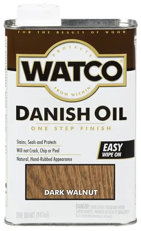Danish Oil Wood Finish, Dark Walnut, 1-Qt.