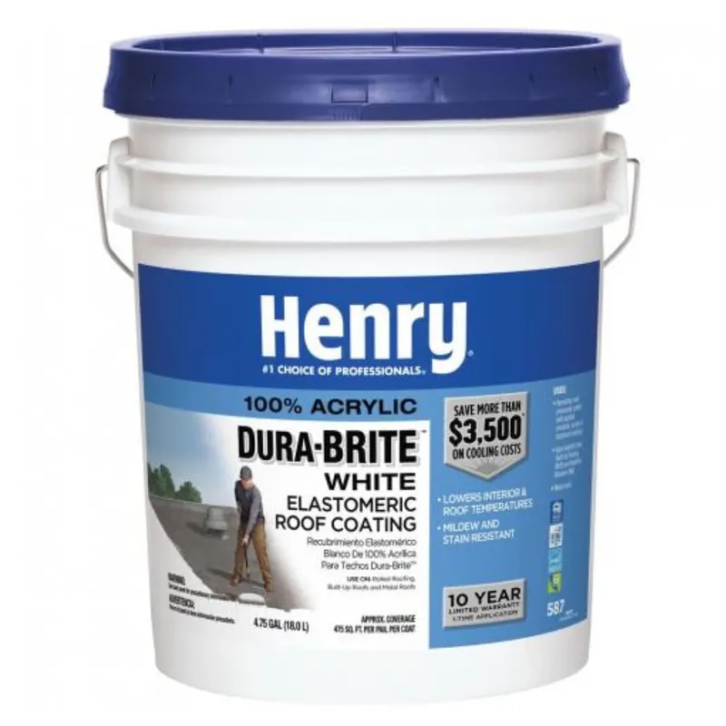 587 Elastomeric Roof Coating, White, 5-Gals.