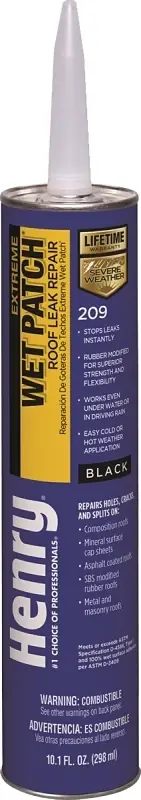 Wet Patch 10.1 Oz. Extreme Rubberized Roofing Cement & Patching Sealant