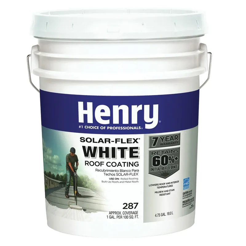 Solarflex 5 Gallon White Acrylic Latex Elastomeric Roof Coating He287sf073