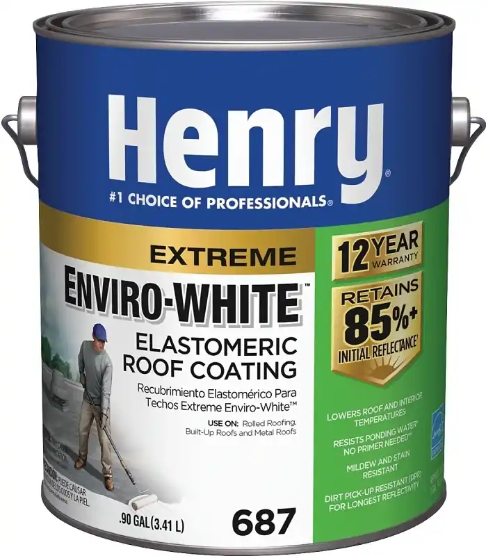 687 Elastomeric Roof Coating, Enviro White, 1-Gal.