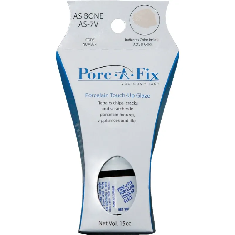 Porc-a-fix Touch-up Glaze Bone Bottle With Brush Cap 15 Cc Low Voc