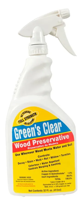Green‘s Clear Water-based Wood Preservative 1 Quart For Interior And Exterior Use