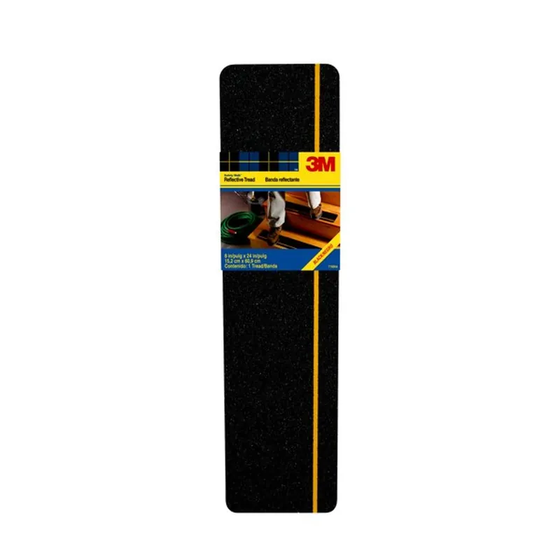3M Safety-Walk Black Reflective Adhesive Tread 6 In. W X 2 Ft. L 1 Pk